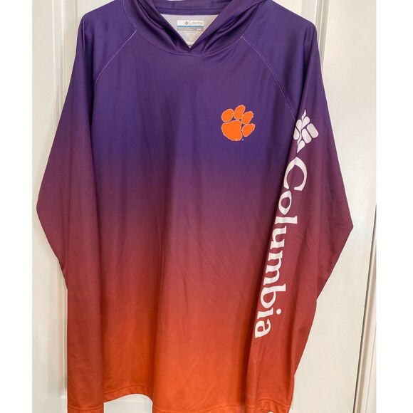 Columbia Men's Clemson Tigers Super Terminal Tackle Hoodie - Picture 1 of 6